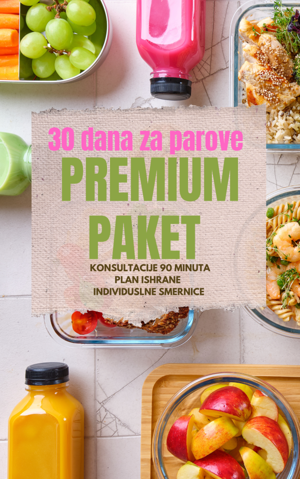Ilustracija: Premium nutricionistički paket za 30 dana – stručna podrška za plodnost